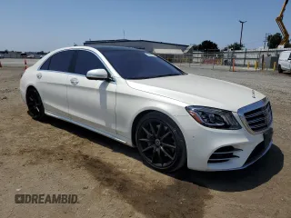 2020 Mercedes-Benz S-Class S 450 with VIN WDDUG6GB0LA502910, listed as a Copart auction lot 66908504 with 86,333 mi miles and Salvage Title. Bid and sale history available at carsss.com. Image 4.