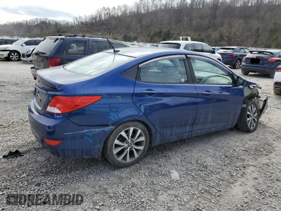 2017 Hyundai Accent SE with VIN KMHCT4AE6HU285003, listed as a Copart auction lot 47580605 with 77,168 mi miles and Salvage Title. Bid and sale history available at carsss.com. Image 3.
