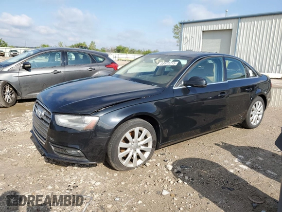 2013 Audi A4 Premium with VIN WAUAFAFL0DA061761, listed as a Copart auction lot 53970215 with 0 mi miles and Clean Title. Bid and sale history available at carsss.com. Image 1.