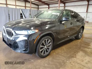 2025 BMW X6 xDrive40i with VIN 5UX33EX00S9W90983, listed as a Copart auction lot 46921935 with 25,566 mi miles and Clean Title. Bid and sale history available at carsss.com. Image 1.