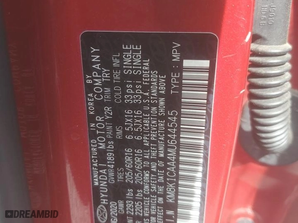 2021 Hyundai Kona SE with VIN KM8K1CAA4MU644545, listed as a Copart auction lot 49736815 with 86,172 mi miles and Salvage Title. Bid and sale history available at carsss.com. Image 13.
