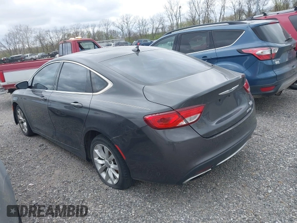 2015 Chrysler 200 C with VIN 1C3CCCCG6FN528429, listed as a IAAI auction lot 42048504 with 107,145 mi miles. Bid and sale history available at carsss.com. Image 3.