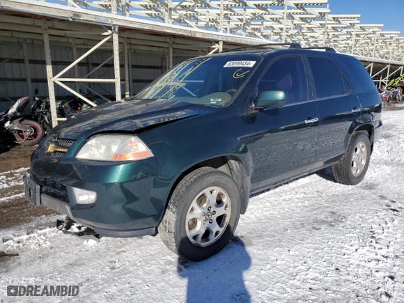 2001 Acura MDX Touring Pkg with VIN 2HNYD18651H500507, listed as a Copart auction lot 83099434 with 263,801 mi miles and Salvage Title. Bid and sale history available at carsss.com. Image 1.