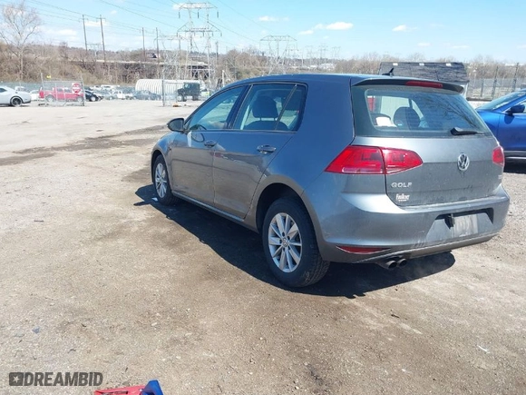 2015 Volkswagen Golf TSI S with VIN 3VW217AU8FM095393, listed as a IAAI auction lot 41880447 with NaN miles. Bid and sale history available at carsss.com. Image 3.