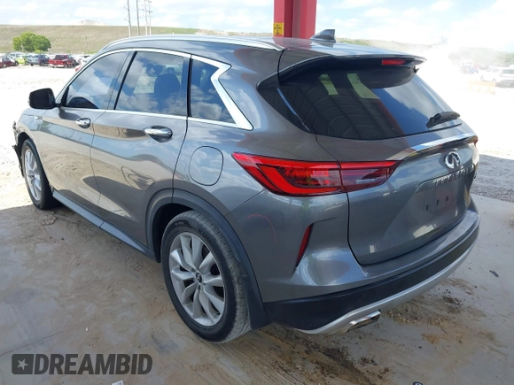 2019 Infiniti QX50 Essential with VIN 3PCAJ5M14KF107297, listed as a IAAI auction lot 42279368 with 93,168 mi miles and . Bid and sale history available at DreamBid. Image 3.