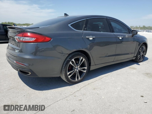 2019 Ford Fusion Titanium with VIN 3FA6P0D98KR123889, listed as a Copart auction lot 53515925 with 172,596 mi miles and Clean title. Bid and sale history available at DreamBid. Image 3.