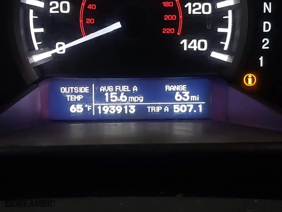 2011 Honda Ridgeline RTL with VIN 5FPYK1F57BB004189, listed as a IAAI auction lot 41871741 with 193,913 mi miles. Bid and sale history available at carsss.com. Image 15.