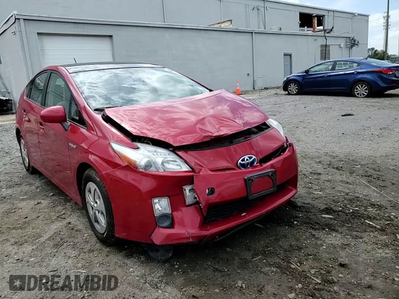 2010 Toyota Prius II with VIN JTDKN3DU7A0130285, listed as a Copart auction lot 53169605 with 212,909 mi miles and Salvage Title. Bid and sale history available at DreamBid. Image 10.