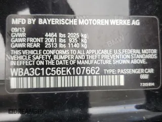 2014 BMW 3 Series 328i with VIN WBA3C1C56EK107662, listed as a Copart auction lot 49327345 with 107,467 mi miles and Salvage Title. Bid and sale history available at carsss.com. Image 12.