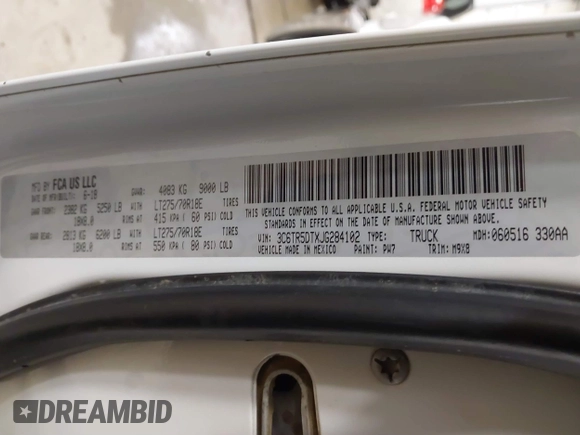 2018 Ram 2500 SLT с VIN 3C6TR5DTXJG284102, выставлен на аукционе IAAI как лот 41609869 с пробегом 148 869 миль миль и . История ставок и продаж доступна на DreamBid. Изображение 9.
