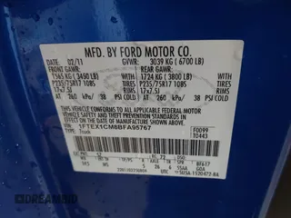 2011 Ford F-150 XL with VIN 1FTEX1CM8BFA95767, listed as a IAAI auction lot 41387109 with 119,159 mi miles. Bid and sale history available at carsss.com. Image 9.