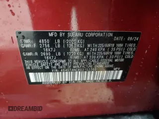 2025 Subaru Outback Limited с VIN 4S4BTANC8S3152260, выставлен на аукционе Copart как лот 51670535 с пробегом 1 349 миль миль и Списание • Salvage title. История ставок и продаж доступна на DreamBid. Изображение 15.