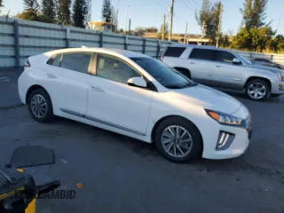 2021 Hyundai Ioniq Limited with VIN KMHC85LJ6MU081927, listed as a Copart auction lot 83955944 with 27,324 mi miles and Salvage title. Bid and sale history available at DreamBid. Image 4.