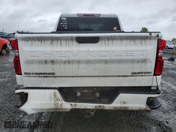 2019 Chevrolet Silverado 1500 Custom with VIN 3GCPYBEH7KG227329, listed as a Copart auction lot 50712934 with 99,428 mi miles and Salvage Title. Bid and sale history available at DreamBid. Image 6.