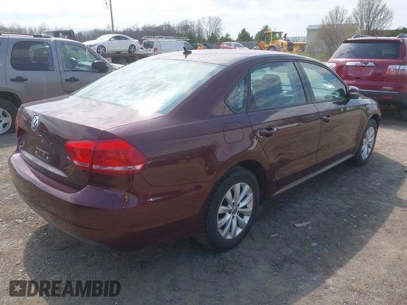 2012 Volkswagen Passat S w/Appearance with VIN 1VWAP7A37CC079555, listed as a IAAI auction lot 42092814 with 109,227 mi miles. Bid and sale history available at carsss.com. Image 4.