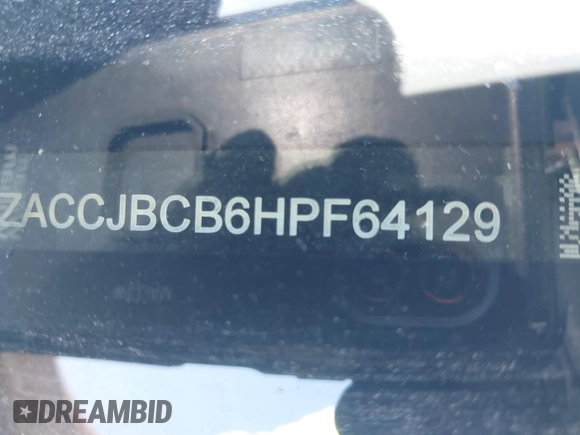 2017 Jeep Renegade Trailhawk с VIN ZACCJBCB6HPF64129, выставлен на аукционе IAAI как лот 42435742 с пробегом 74 975 миль миль и . История ставок и продаж доступна на DreamBid. Изображение 20.