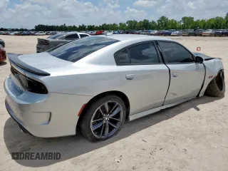 2019 Dodge Charger Scat Pack z VIN 2C3CDXGJ9KH742490, wystawiony jako Copart lot #53571945 z przebiegiem 18 861 mil mil oraz Szkoda całkowita • Salvage title. Historia ofert i sprzedaży dostępna na DreamBid. Obrazek 3.