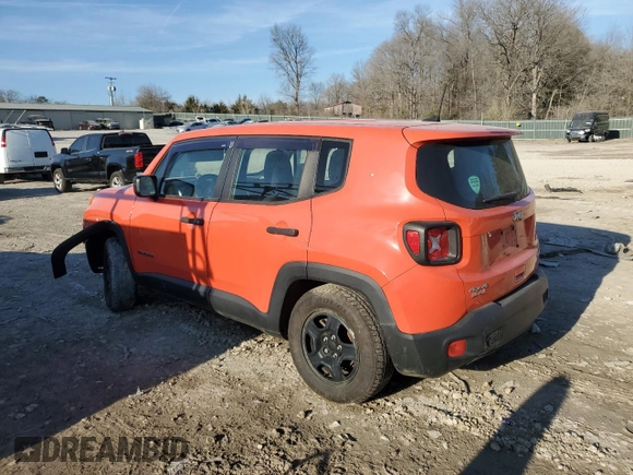 2018 Jeep Renegade Sport with VIN ZACCJBAB2JPJ31557, listed as a Copart auction lot 43350945 with 222,723 mi miles and Salvage Title. Bid and sale history available at DreamBid. Image 2.