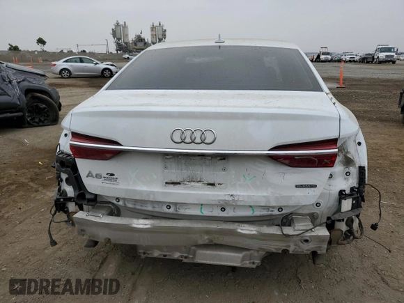 2019 Audi A6 Premium Plus with VIN WAUE8AF29KN127880, listed as a Copart auction lot 53241874 with 54,968 mi miles. Bid and sale history available at carsss.com. Image 6.