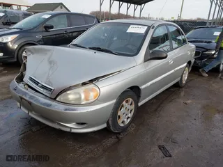 2001 Kia Rio with VIN KNADC123716042067, listed as a IAAI auction lot 41449479 with 113,108 mi miles. Bid and sale history available at carsss.com. Image 2.