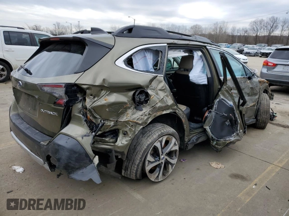 2022 Subaru Outback Limited with VIN 4S4BTAMC1N3106985, listed as a Copart auction lot 42480635 with 37,614 mi miles and Salvage Title. Bid and sale history available at DreamBid. Image 3.