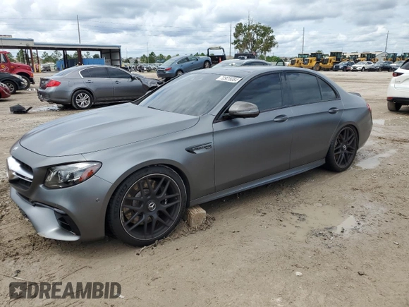 2018 Mercedes-Benz E-Class AMG E 63 S with VIN WDDZF8KB8JA369628, listed as a Copart auction lot 70928084 with 76,874 mi miles and Non Repairable. Bid and sale history available at carsss.com. Image 1.