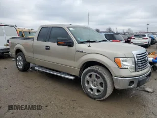 2010 Ford F-150 XL with VIN 1FTFX1CV3AFD17207, listed as a Copart auction lot 44138395 with 122,570 mi miles and Salvage Title. Bid and sale history available at carsss.com. Image 4.