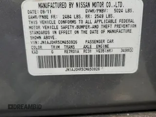2012 Infiniti EX Journey z VIN JN1AJ0HR5CM450926, wystawiony jako Copart lot #46270335 z przebiegiem Nie podano mil oraz Szkoda całkowita • Salvage title. Historia ofert i sprzedaży dostępna na DreamBid. Obrazek 14.