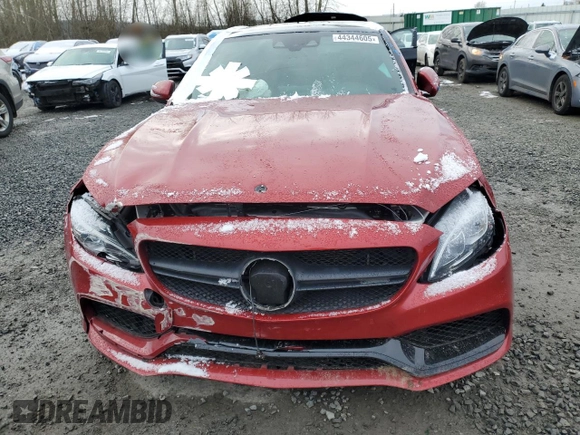 2016 Mercedes-Benz C 63 S AMG with VIN 55SWF8HB1GU111373, listed as a Copart auction lot 44344605 with 60,758 mi miles and Salvage title. Bid and sale history available at DreamBid. Image 5.