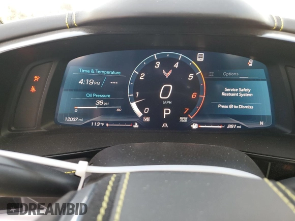 2021 Chevrolet Corvette 3LT z VIN 1G1YC2D41M5120250, wystawiony jako Copart lot #79559604 z przebiegiem 12 037 mil mil oraz Czysty tytuł • Clean title. Historia ofert i sprzedaży dostępna na DreamBid. Obrazek 9.
