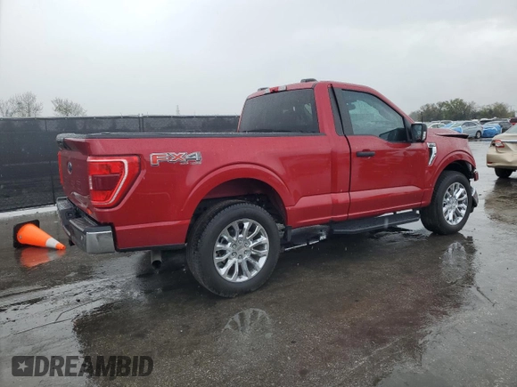 2021 Ford F-150 XL with VIN 1FTMF1E56MKE11052, listed as a Copart auction lot 46273985 with 31,100 mi miles and Salvage title. Bid and sale history available at DreamBid. Image 3.