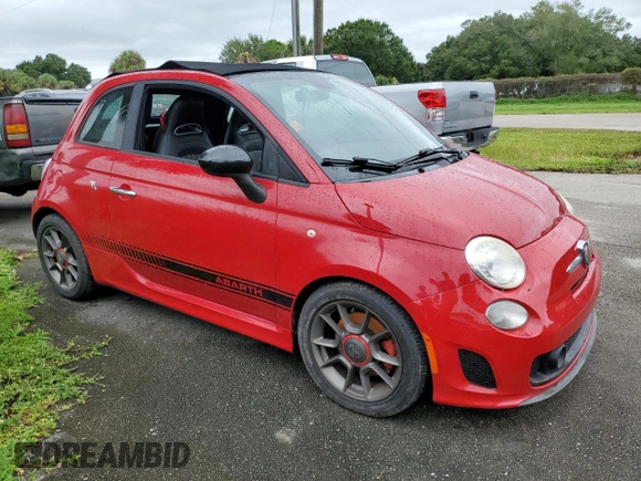 2013 FIAT 500 Abarth with VIN 3C3CFFJH4DT633956, listed as a Copart auction lot 74962744 with Not provided miles and Non repairable. Bid and sale history available at DreamBid. Image 4.