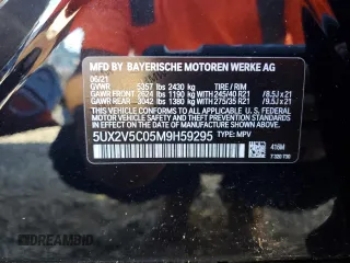 2021 BMW X4 M40i with VIN 5UX2V5C05M9H59295, listed as a Copart auction lot 71312963 with 31,050 mi miles. Bid and sale history available at carsss.com. Image 12.