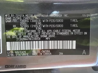 2022 Lexus RX with VIN 2T2HZMAA7NC228058, listed as a Copart auction lot 46857225 with 34,510 mi miles and Salvage Title. Bid and sale history available at carsss.com. Image 13.