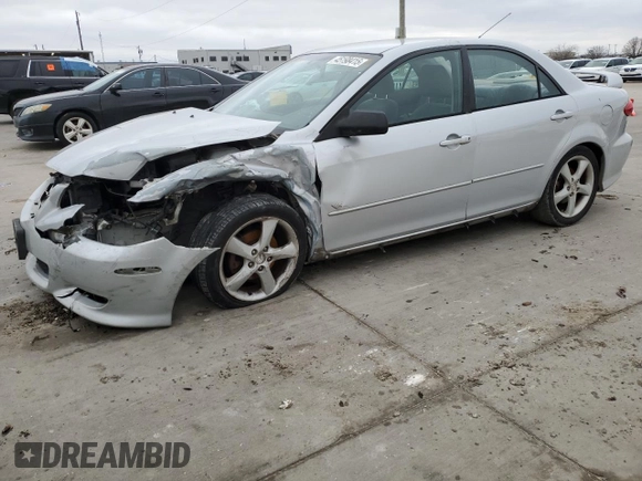 2004 Mazda Mazda6 s with VIN 1YVFP80D545N96085, listed as a Copart auction lot 45198415 with 196,380 mi miles and Salvage Title. Bid and sale history available at carsss.com. Image 1.