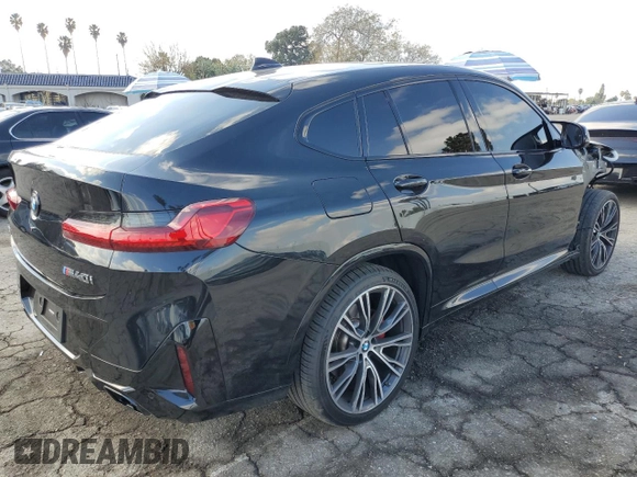 2023 BMW X4 M40i with VIN 5UX43DT0XP9R99758, listed as a Copart auction lot 44651255 with 20,105 mi miles and Salvage Title. Bid and sale history available at carsss.com. Image 3.
