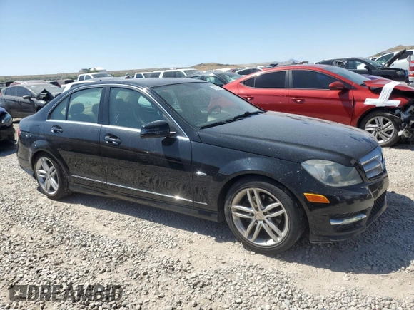 2012 Mercedes-Benz C 250 Sport with VIN WDDGF4HB3CA669569, listed as a Copart auction lot 60805995 with 121,681 mi miles and Salvage title. Bid and sale history available at DreamBid. Image 4.