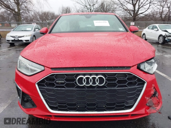 2021 Audi A4 S line Premium with VIN WAUDAAF45MA030185, listed as a IAAI auction lot 41065390 with Not Provided miles and . Bid and sale history available at DreamBid. Image 12.