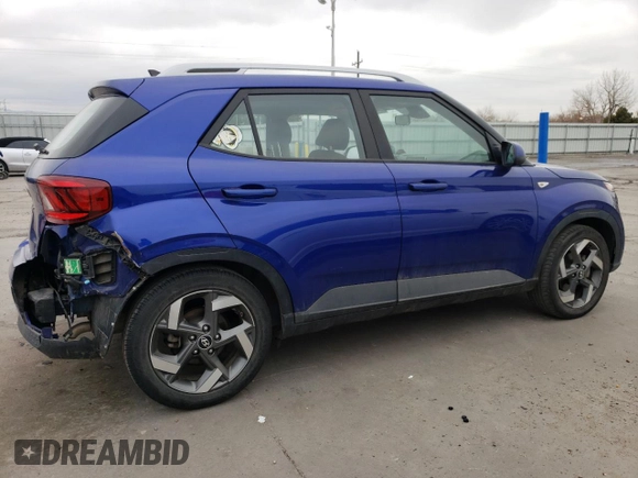 2022 Hyundai Venue Limited with VIN KMHRC8A30NU166729, listed as a Copart auction lot 47734835 with 45,714 mi miles and Salvage Title. Bid and sale history available at DreamBid. Image 3.