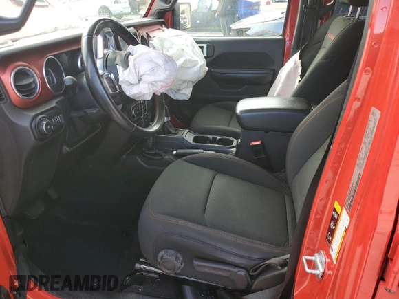 2021 Jeep Wrangler Unlimited Rubicon with VIN 1C4HJXFN9MW505291, listed as a Copart auction lot 89060615 with 69,894 mi miles and Salvage Title. Bid and sale history available at DreamBid. Image 7.