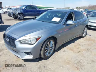 2018 Infiniti Q50 3.0t LUXE with VIN JN1EV7AR3JM435685, listed as a IAAI auction lot 41837975 with 107,374 mi miles. Bid and sale history available at carsss.com. Image 19.