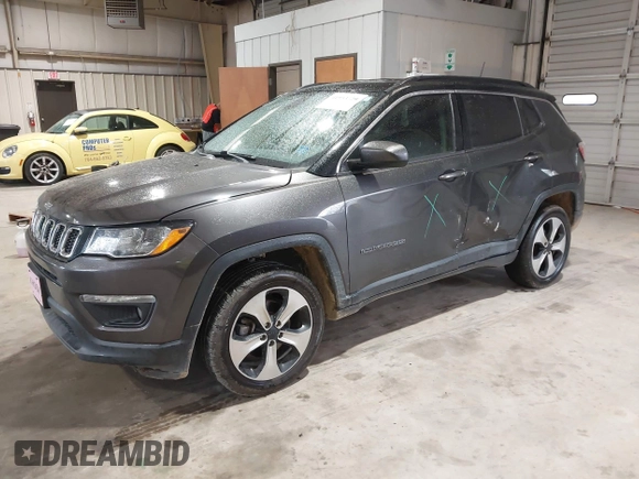 2018 Jeep Compass Latitude with VIN 3C4NJDBB9JT116391, listed as a IAAI auction lot 41953729 with 129,331 mi miles and . Bid and sale history available at DreamBid. Image 17.