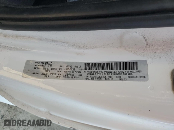 2018 Ram 2500 Tradesman with VIN 3C6LR4AT1JG251925, listed as a Copart auction lot 45966495 with 70,561 mi miles and Salvage Title. Bid and sale history available at carsss.com. Image 12.