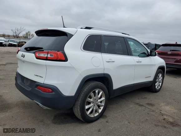 2016 Jeep Cherokee Limited with VIN 1C4PJMDS6GW246394, listed as a Copart auction lot 81601324 with 160,957 mi miles and Salvage Title. Bid and sale history available at carsss.com. Image 3.