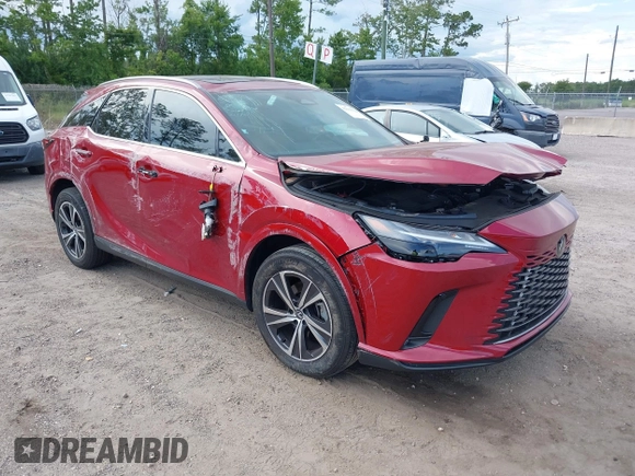 2024 Lexus RX 350h with VIN 2T2BBMCA8RC036659, listed as a IAAI auction lot 42619124 with 19,821 mi miles and . Bid and sale history available at DreamBid. Image 1.