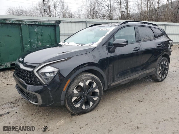 2023 Kia Sportage X-Line with VIN 5XYK6CAF7PG006605, listed as a Copart auction lot 44395425 with 62,026 mi miles and Salvage Title. Bid and sale history available at carsss.com. Image 1.