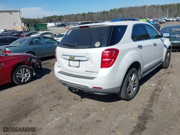 2016 Chevrolet Equinox LTZ with VIN 2GNALDEKXG6277406, listed as a IAAI auction lot 41710843 with 97,217 mi miles. Bid and sale history available at carsss.com. Image 4.