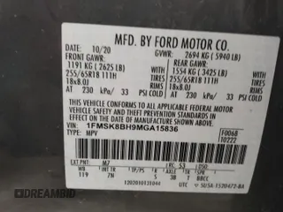 2021 Ford Explorer with VIN 1FMSK8BH9MGA15836, listed as a Copart auction lot 89167255 with 112,345 mi miles and Salvage Title. Bid and sale history available at carsss.com. Image 15.