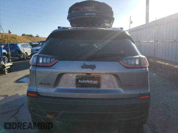 2020 Jeep Cherokee Trailhawk Elite with VIN 1C4PJMBN7LD612656, listed as a Copart auction lot 72257793 with 19,292 mi miles and . Bid and sale history available at DreamBid. Image 6.