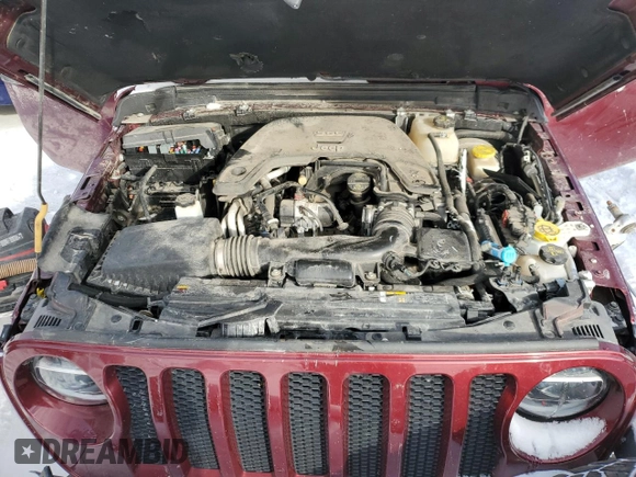 2021 Jeep Wrangler Unlimited Sport Altitude with VIN 1C4HJXDG2MW544163, listed as a Copart auction lot 86496084 with 49,737 mi miles and Salvage Title. Bid and sale history available at carsss.com. Image 11.